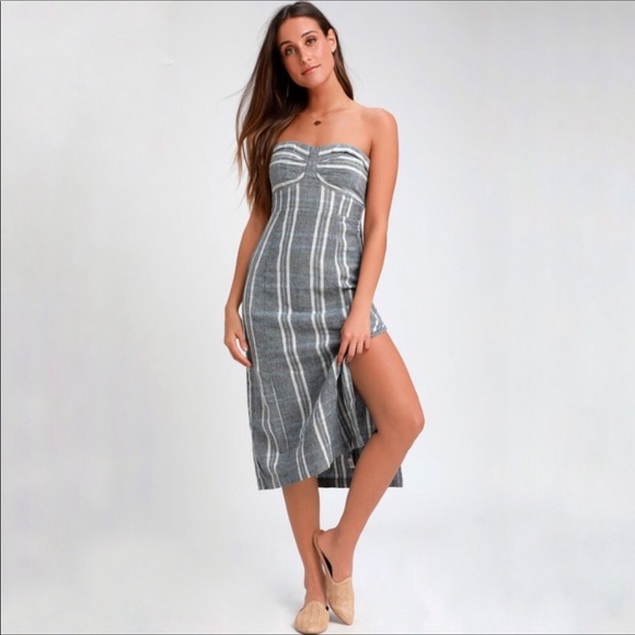 chinese dress ladies Free People Onda Tube Midi Dress- Black